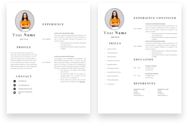 2 Page Accountant CV Template