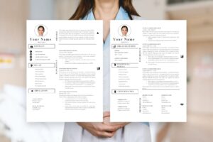 Nursing Student Resume, 2 Page CV Template